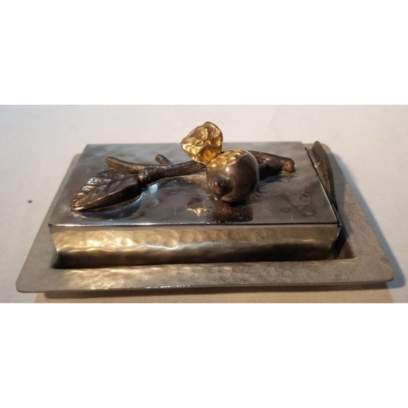 Gold and Silver Pomegranate Dervy Match Box Holder JPMB37 - Picture 10 of 10